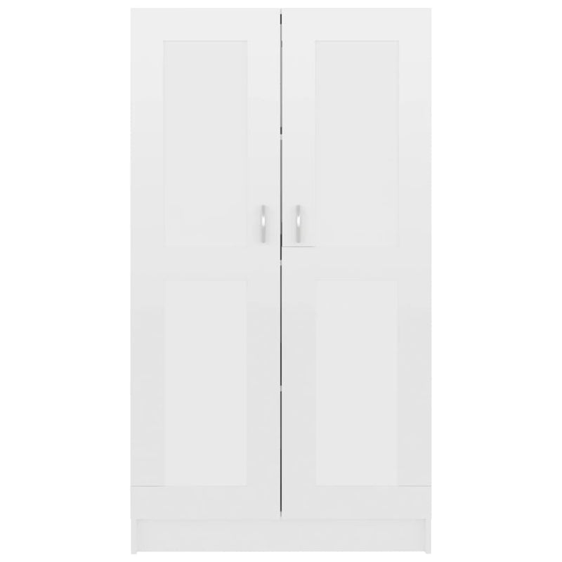 vidaXL magasfényű fehér szerelt fa könyvszekrény 82,5 x 30,5 x 150 cm