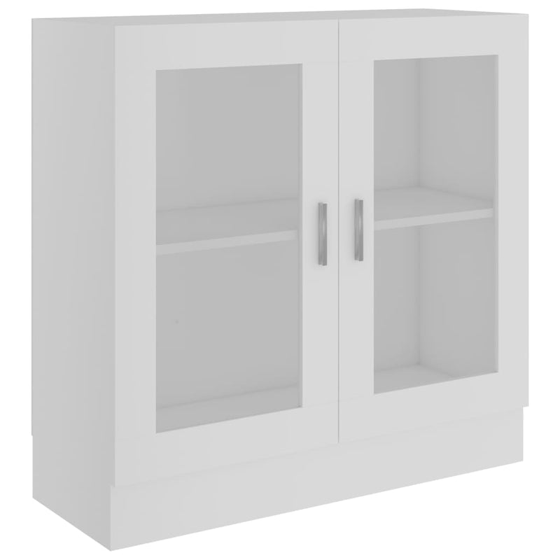vidaXL fehér szerelt fa vitrinszekrény 82,5 x 30,5 x 80 cm