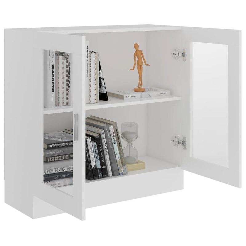 vidaXL fehér szerelt fa vitrinszekrény 82,5 x 30,5 x 80 cm
