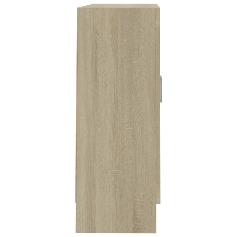 vidaXL sonoma tölgy színű szerelt fa vitrinszekrény 82,5x30,5x80 cm