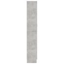 vidaXL betonszürke szerelt fa vitrinszekrény 82,5 x 30,5 x 185,5 cm