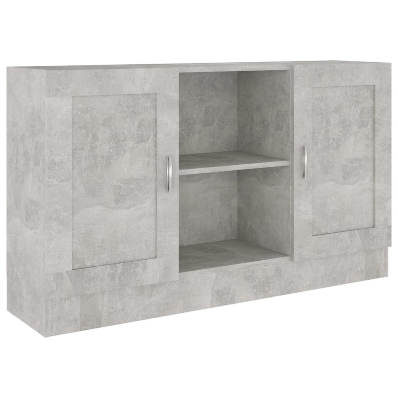 vidaXL betonszürke szerelt fa tálalószekrény 120 x 30,5 x 70 cm