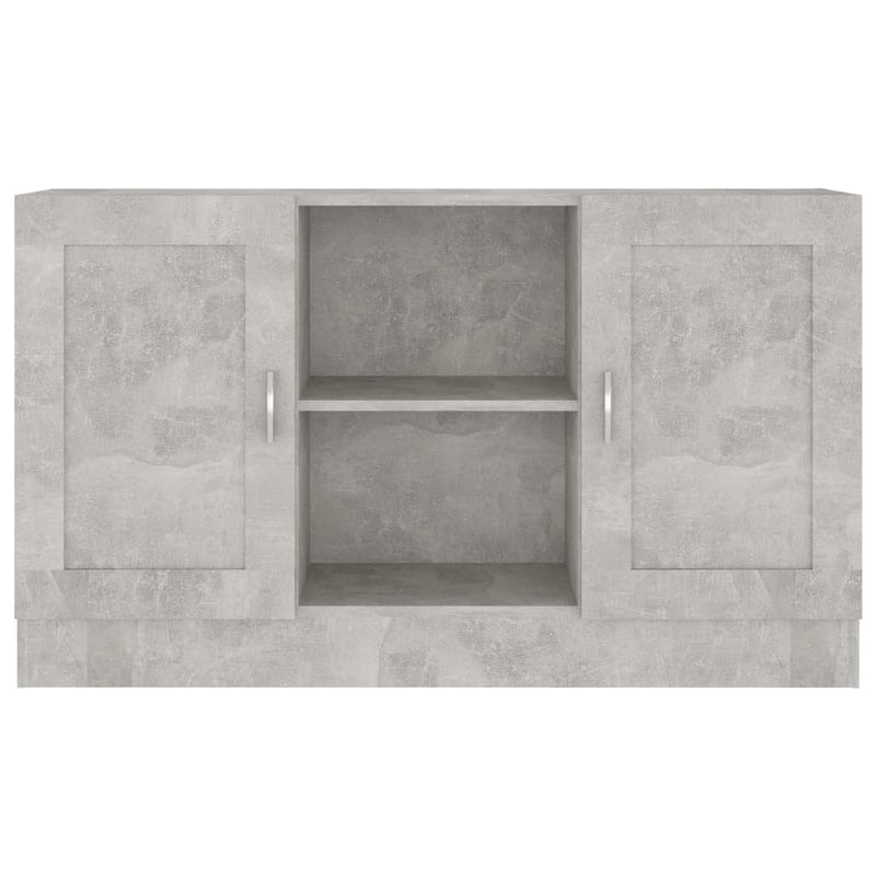 vidaXL betonszürke szerelt fa tálalószekrény 120 x 30,5 x 70 cm