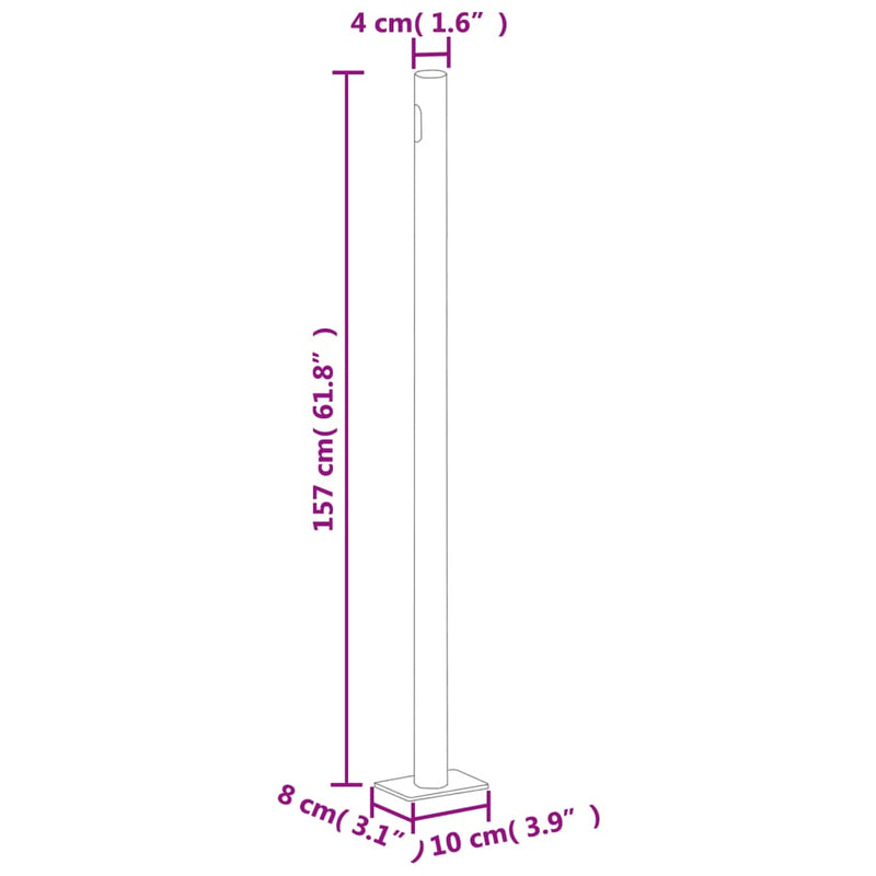 vidaXL fekete kihúzható oldalsó terasz-napellenző 600 x 160 cm