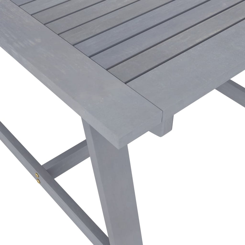 vidaXL szürke tömör akácfa kerti étkezőasztal 88 x 88 x 74 cm