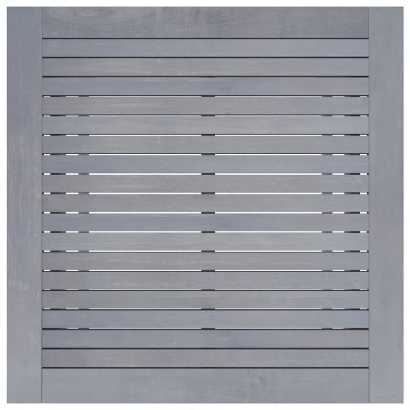 vidaXL szürke tömör akácfa kerti étkezőasztal 88 x 88 x 74 cm