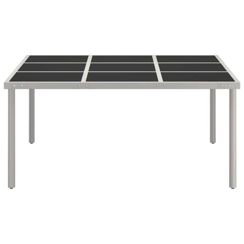vidaXL üveg és acél kerti étkezőasztal 170 x 170 x 74,5 cm