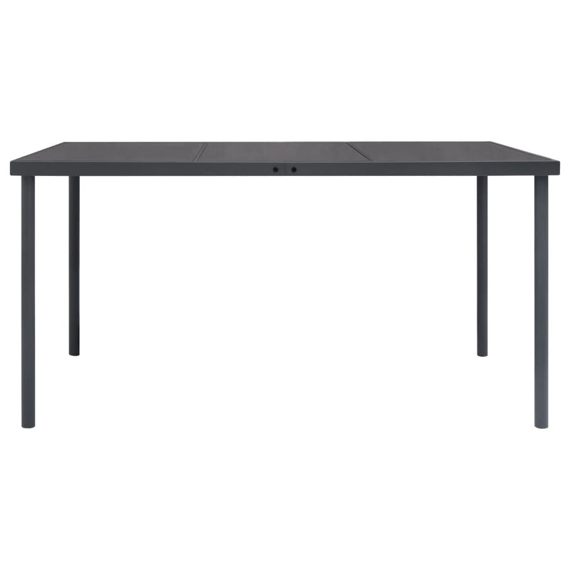vidaXL antracitszürke kültéri étkezőasztal 150 x 90 x 74 cm