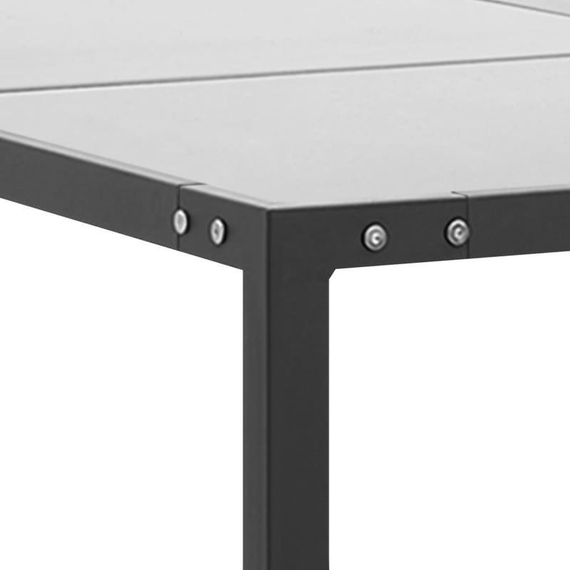 vidaXL atracitszürke acél és üveg kerti asztal 130 x 130 x 72 cm