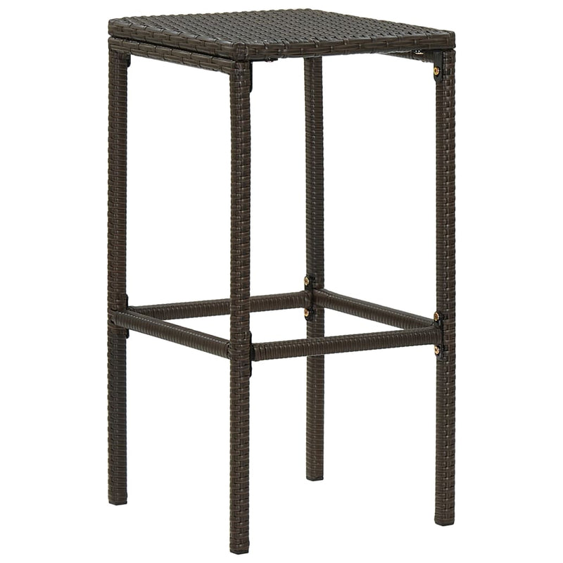 vidaXL 2 db barna polyrattan bárszék párnával