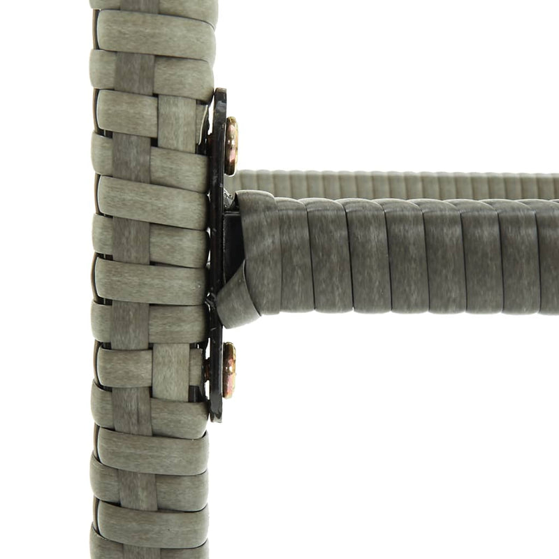 vidaXL 2 db szürke polyrattan bárszék párnával