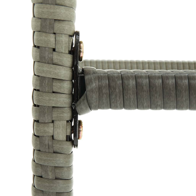 vidaXL 6 db szürke polyrattan bárszék párnával
