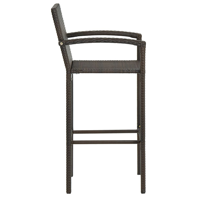 vidaXL 2 db barna polyrattan bárszék