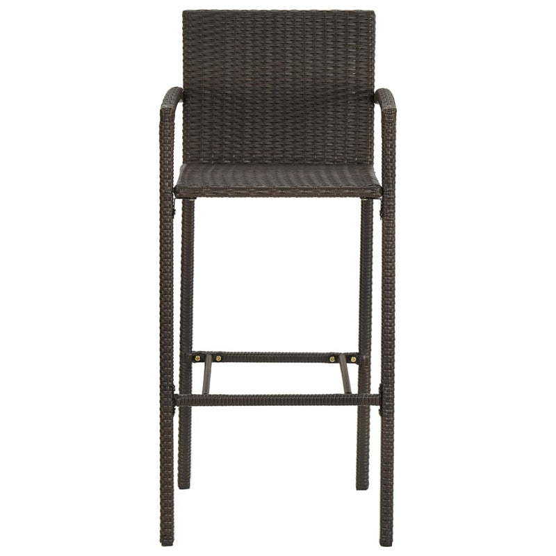 vidaXL 2 db barna polyrattan bárszék