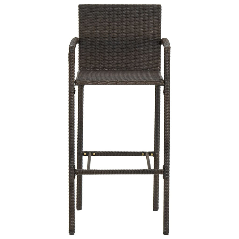 vidaXL 4 db barna polyrattan bárszék