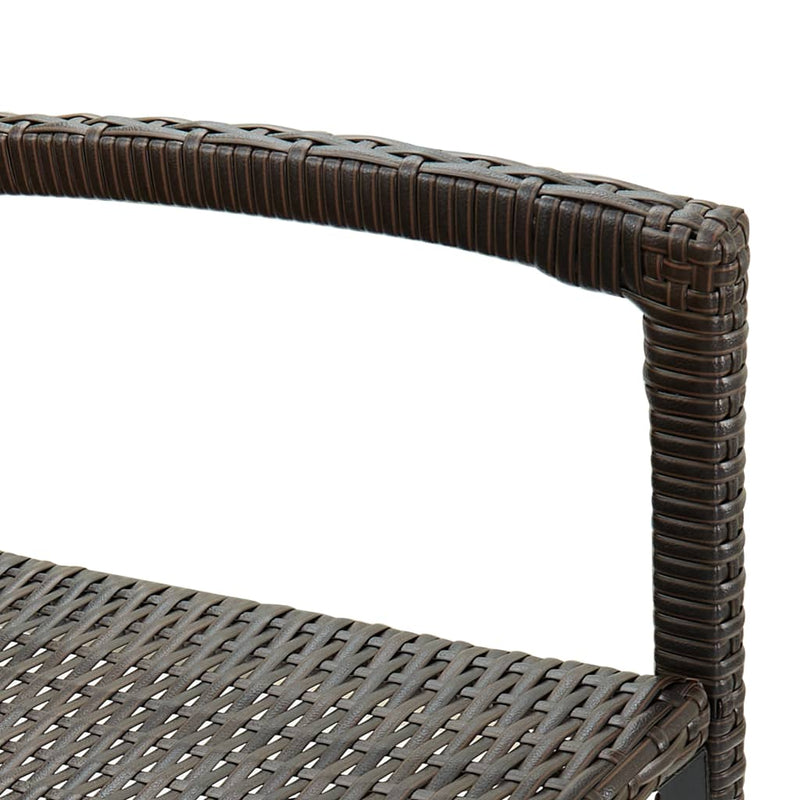 vidaXL 4 db barna polyrattan bárszék