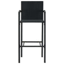 vidaXL 4 db fekete polyrattan bárszék