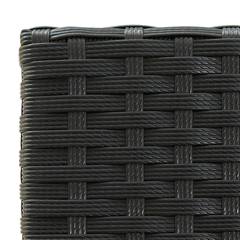 vidaXL 4 db fekete polyrattan bárszék