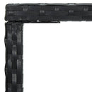 vidaXL fekete polyrattan és üveg kerti bárasztal 70 x 70 x 110 cm