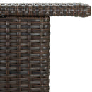 vidaXL barna polyrattan kerti bárasztal 120 x 55 x 110 cm