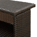 vidaXL barna polyrattan kerti bárasztal 120 x 55 x 110 cm