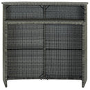vidaXL szürke polyrattan kerti bárasztal 120 x 55 x 110 cm