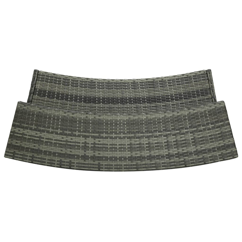 vidaXL szürke polyrattan kerti bárasztal 120 x 55 x 110 cm