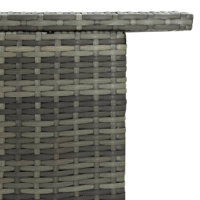 vidaXL szürke polyrattan kerti bárasztal 120 x 55 x 110 cm