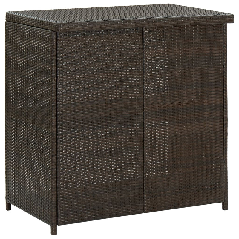 vidaXL 3 darabos barna polyrattan bárszett
