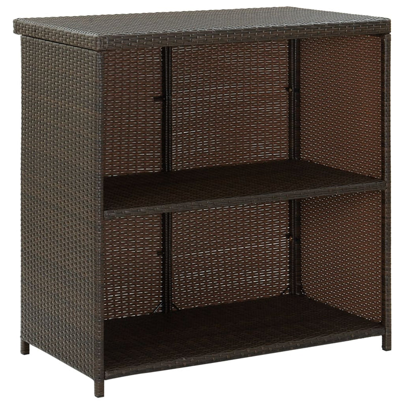 vidaXL 3 darabos barna polyrattan bárszett