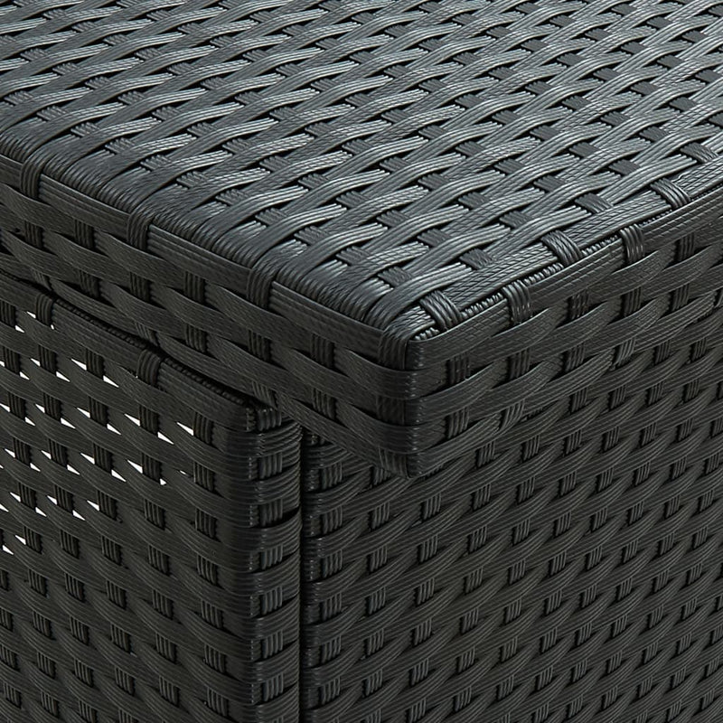 vidaXL 3 részes fekete polyrattan bárszett