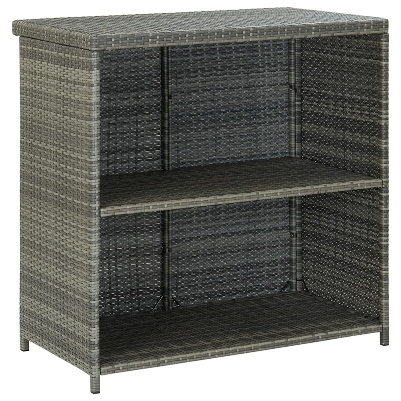 vidaXL 3 részes szürke polyrattan bárszett