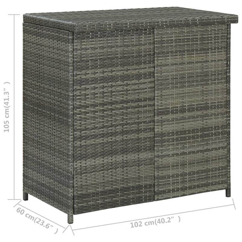 vidaXL 3 részes szürke polyrattan bárszett