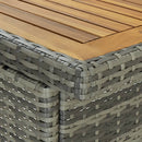 vidaXL 3 részes szürke polyrattan bárszett