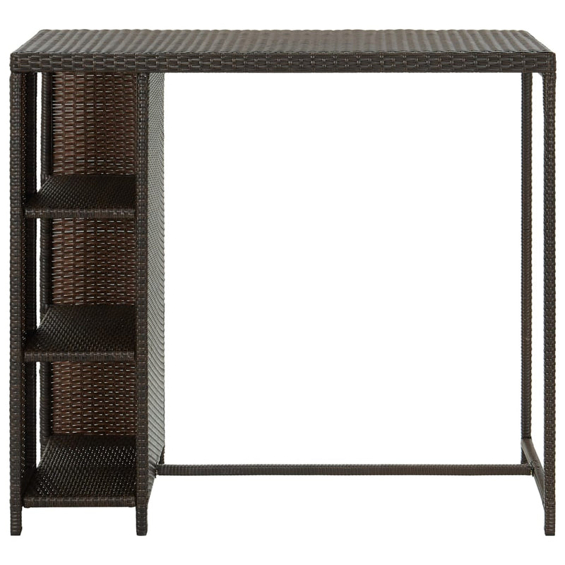 vidaXL barna polyrattan kerti tárolóláda 120 x 60 x 110 cm
