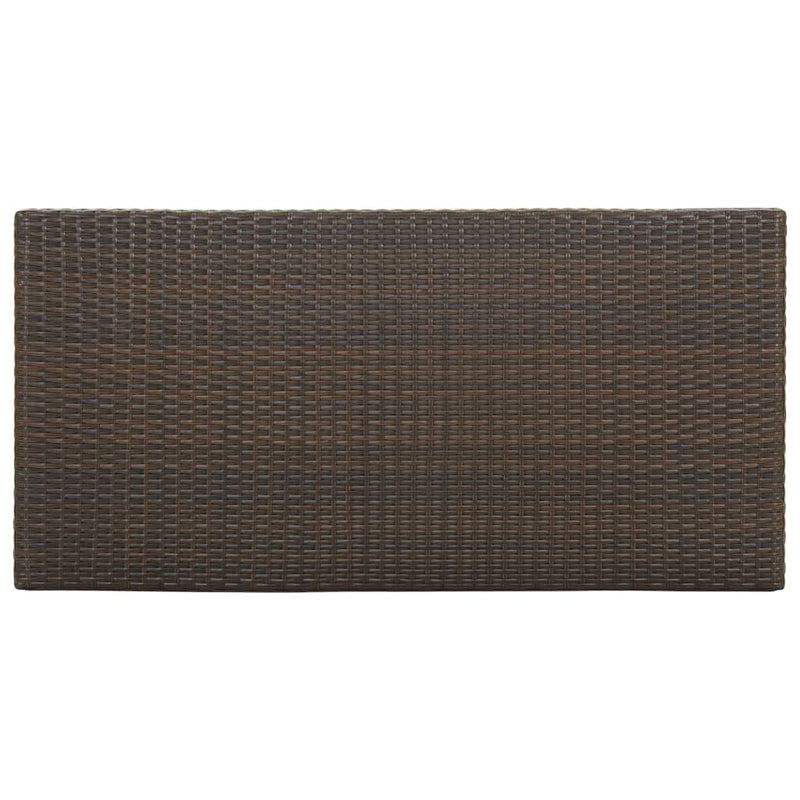 vidaXL barna polyrattan kerti tárolóláda 120 x 60 x 110 cm