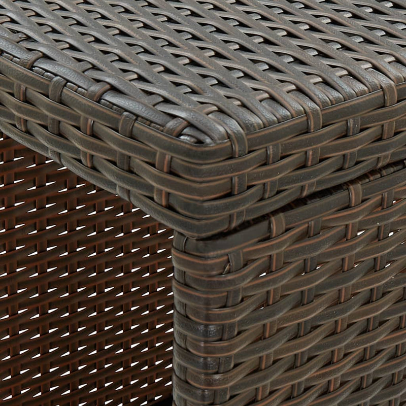 vidaXL barna polyrattan kerti tárolóláda 120 x 60 x 110 cm
