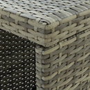 vidaXL szürke polyrattan bárasztal tárolópolccal 120 x 60 x 110 cm