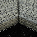 vidaXL szürke polirattan sarok bárasztal 100 x 50 x 105 cm