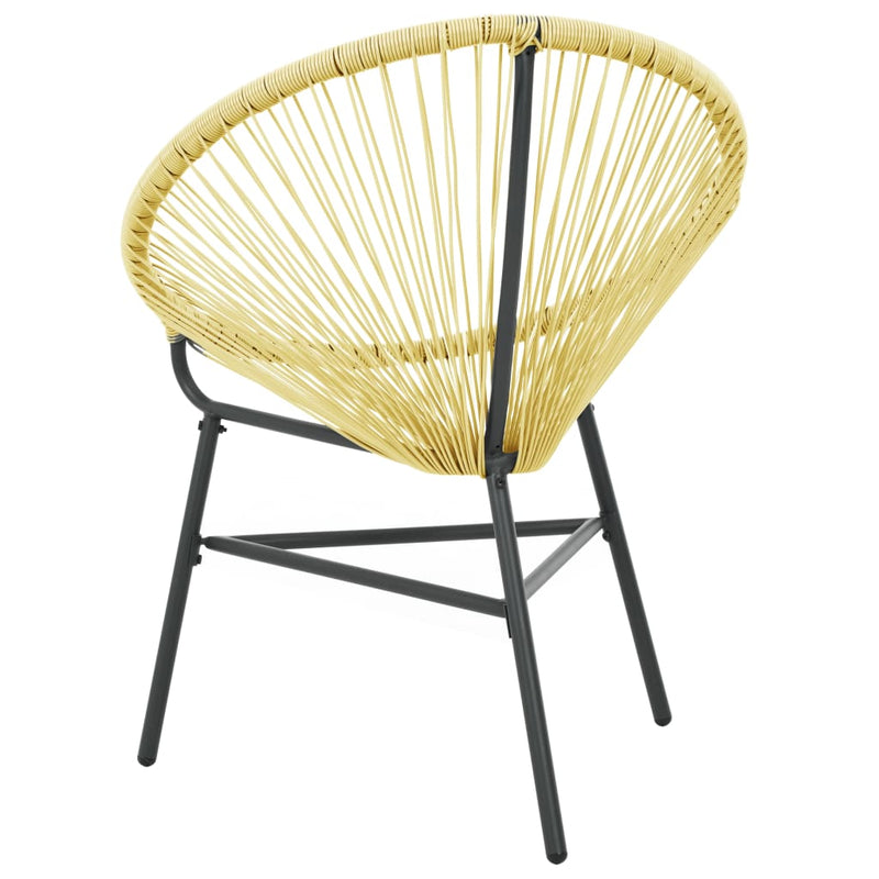 vidaXL bézs polyrattan kerti Acapulco szék