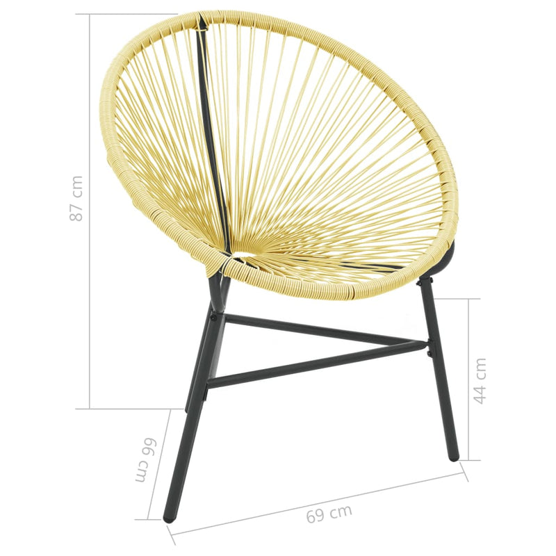 vidaXL bézs polyrattan kerti Acapulco szék