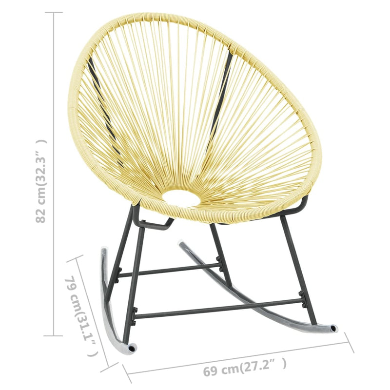vidaXL bézs polyrattan kültéri Acapulco szék
