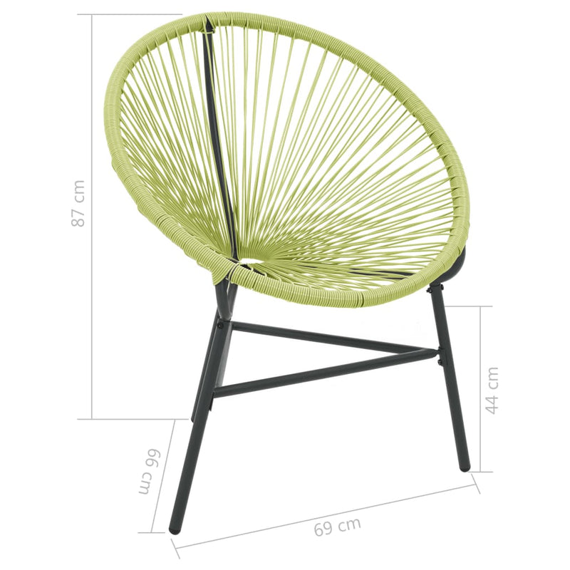 vidaXL zöld polyrattan kerti Acapulco szék