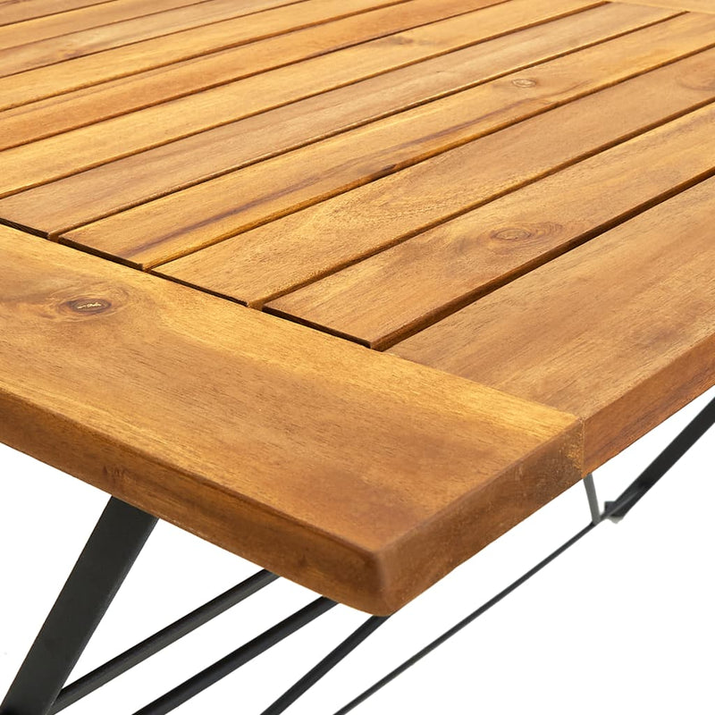 vidaXL tömör akácfa összecsukható kerti asztal 120 x 70 x 74 cm