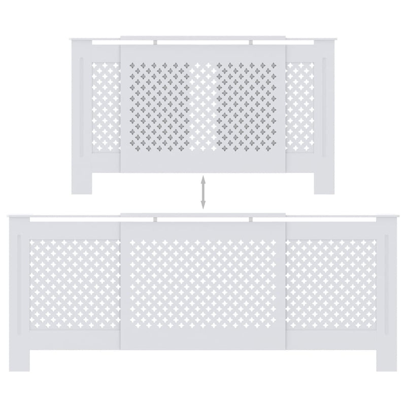 vidaXL fehér MDF radiátorburkolat 205 cm