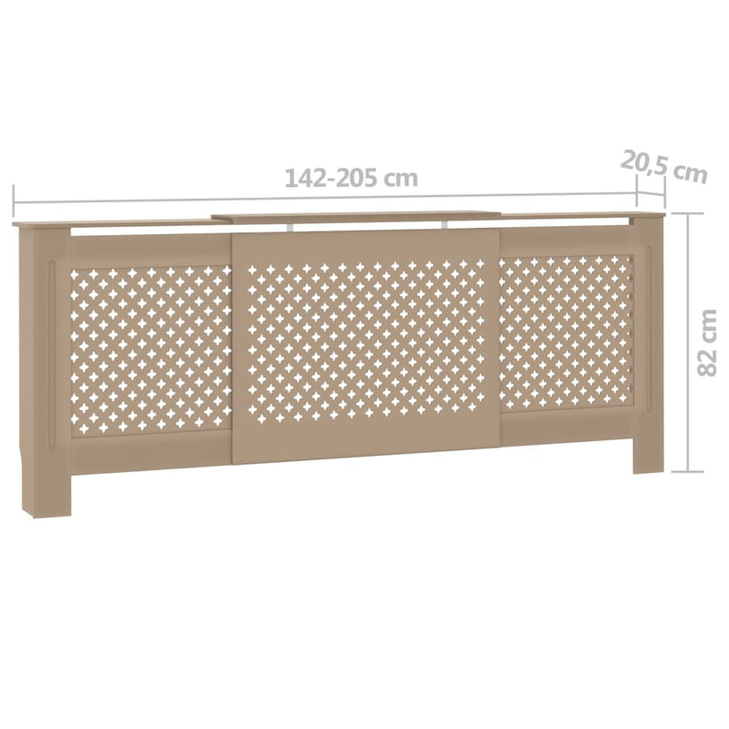 vidaXL MDF radiátorburkolat 205 cm