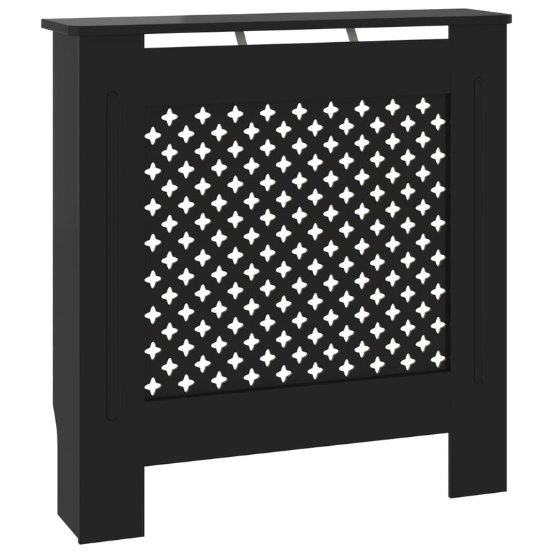 vidaXL fekete MDF radiátorburkolat 78 cm