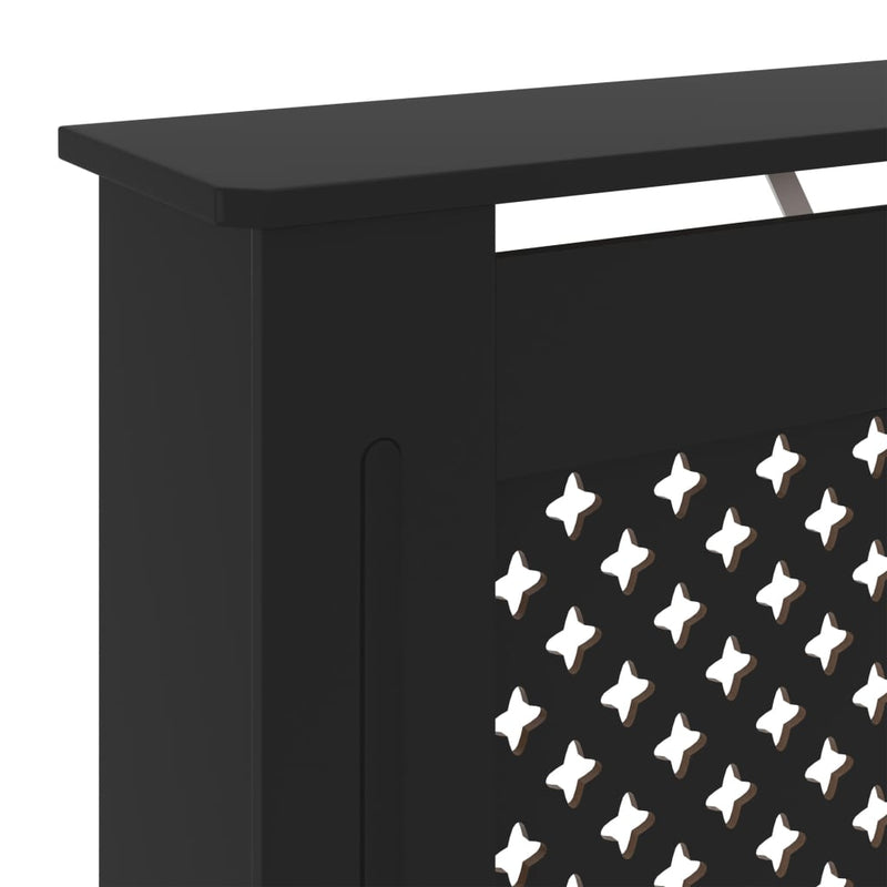 vidaXL fekete MDF radiátorburkolat 78 cm