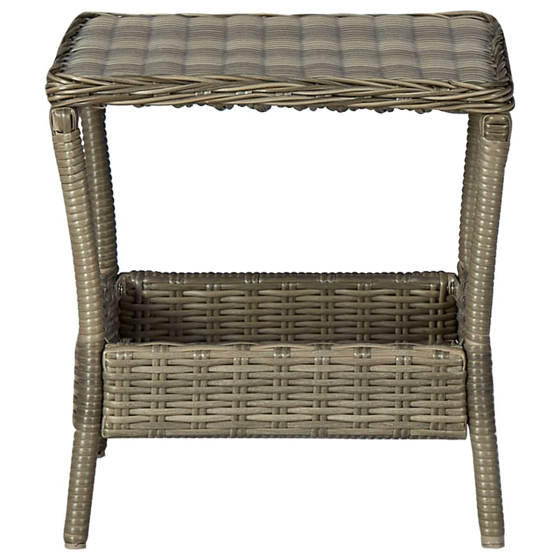 vidaXL barna polyrattan kerti asztal 45 x 45 x 46,5 cm