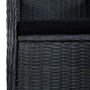 vidaXL 2 db sötétszürke polyrattan kerti szék párnával